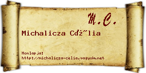 Michalicza Célia névjegykártya
